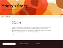 Tablet Screenshot of montys-story.com